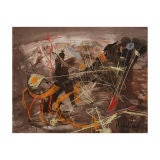 " ROOM and FLOWERS " by Moises Monteferro, Original Painting