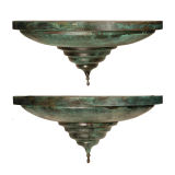 Pair of Industrial Style Copper Wall Brackets from France