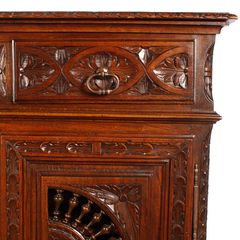 Hand Carved French Double Door Cabinet from Brittany, 19th C 5