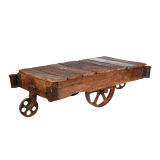 Authentic Industrial Factory Cart / Coffee Table