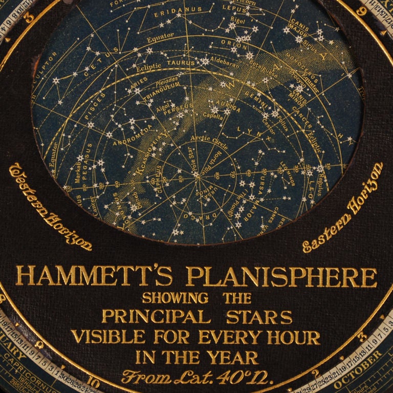 Hammett's Planisphere Celestial Map 1