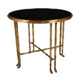 Occasional Table with Faux Bamboo Legs, attributed to Jansen