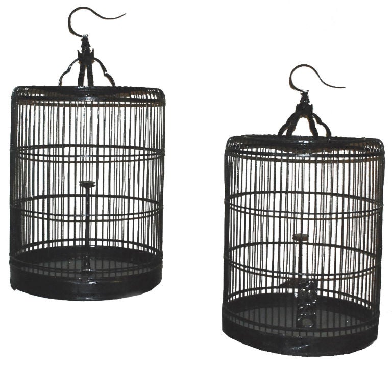 Pair of Chinese Decorative Bird Cages, 19th c. at 1stdibs
