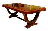 French Colonial Art Deco Amboyna Wood Table, circa 1930