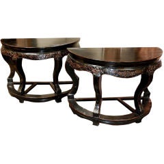 Chinese Demilune Tables, Late 19th c.