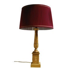 Antique French Empire Ormolu Lamp, Early 1800's