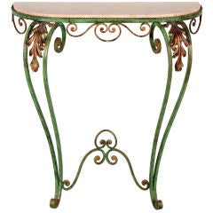 1930's French Demi-Lune Console Table