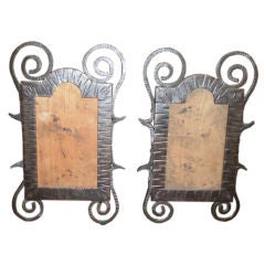 Pair Of French Art Deco Wrought Iron Photograph Frames