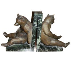 PAIR OF FRENCH ART DECO BRONZE BOOKENDS