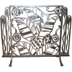 FRENCH ART DECO FIRE SCREEN ATTRIBUTED TO SUBES