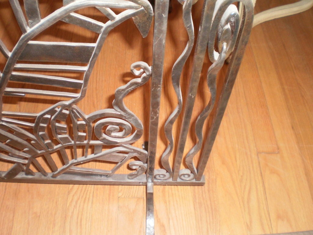 FRENCH ART DECO FIRE SCREEN ATTRIBUTED TO SUBES 3