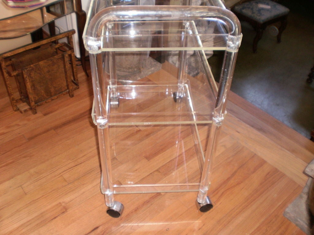 American LUCITE BAR CART
