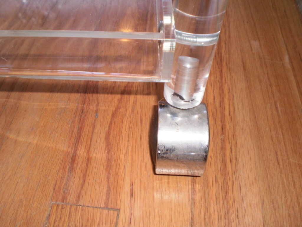 Late 20th Century LUCITE BAR CART