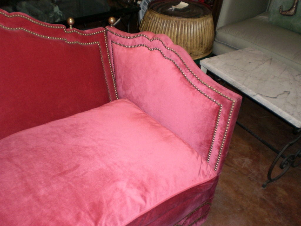 American MID CENTURY KNOLE VELVET SOFA