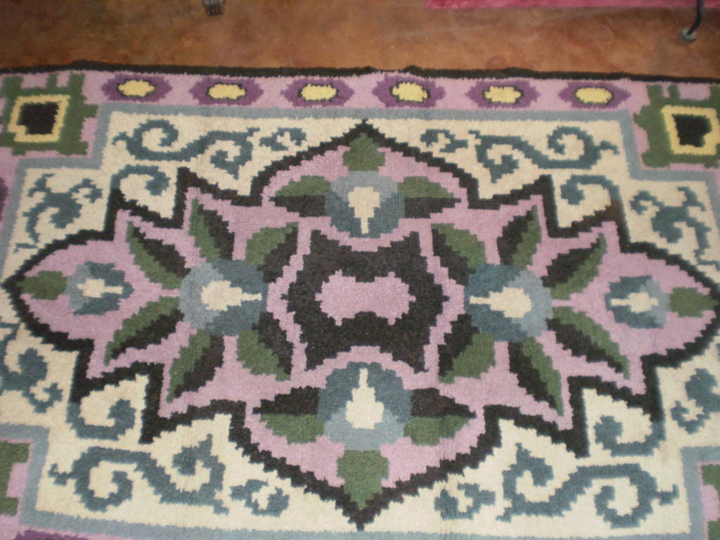 French Art Deco Rug in the Style of Jules Leleu For Sale 1