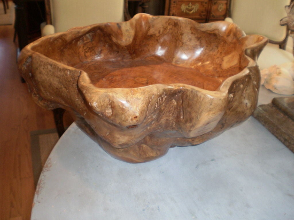 BURLED WOOD BOWL