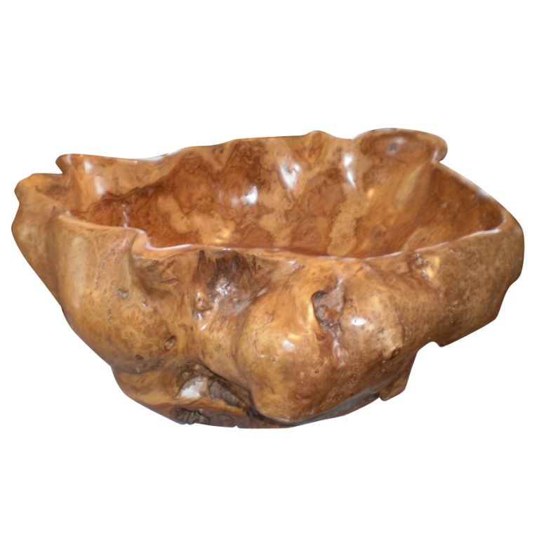 BURLED WOOD BOWL