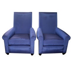 PAIR OF VINTAGE DONGHIA CLUB CHAIRS