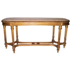 Antique FRENCH GILT WOOD BANQUETTE