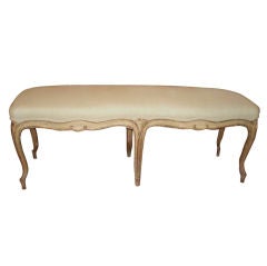 Antique FRENCH PAINTED AND GILT BANQUETTE