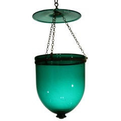 Antique Green Bell Jar Lantern