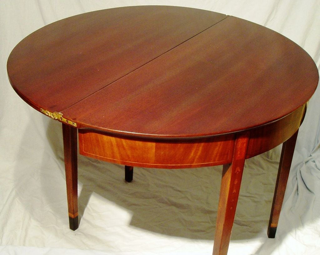 Hepplewhite Demi Lune Card Table At 1stdibs 6