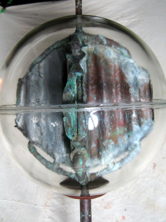 Glass Copper Heating Sculpture
