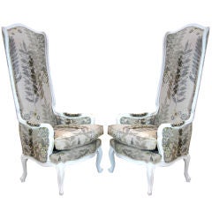 Pair Higback Louis XV Style Chairs