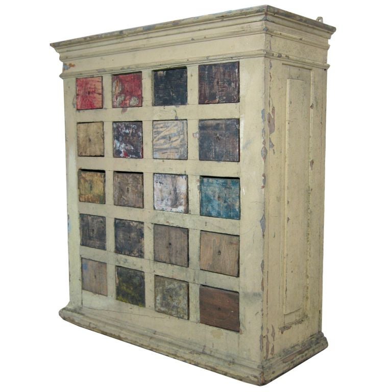 Artist Pigment Storage Cabinet For Sale