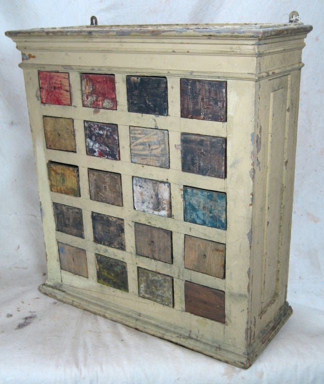 Italian Artist Pigment Storage Cabinet For Sale