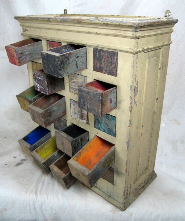 Artist Pigment Storage Cabinet For Sale 1