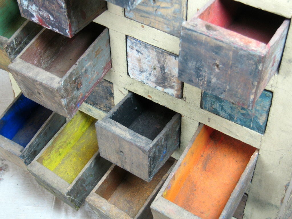 Artist Pigment Storage Cabinet For Sale 2