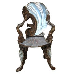 Antique Seahorse Grotto Chair