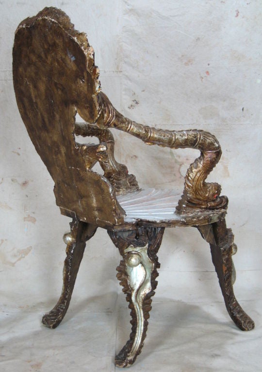 19th Century Seahorse Grotto Chair