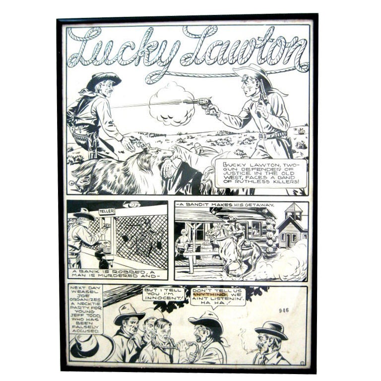 Lucky Lawton Original Comic Book Art