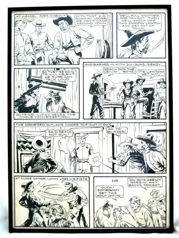 American Lucky Lawton Original Comic Book Art