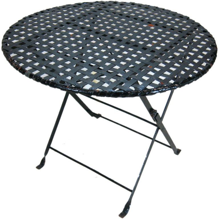 Folding Metal Garden Table For Sale at 1stDibs
