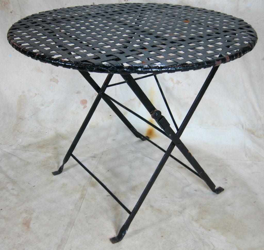 Folding Metal Garden Table For Sale at 1stDibs