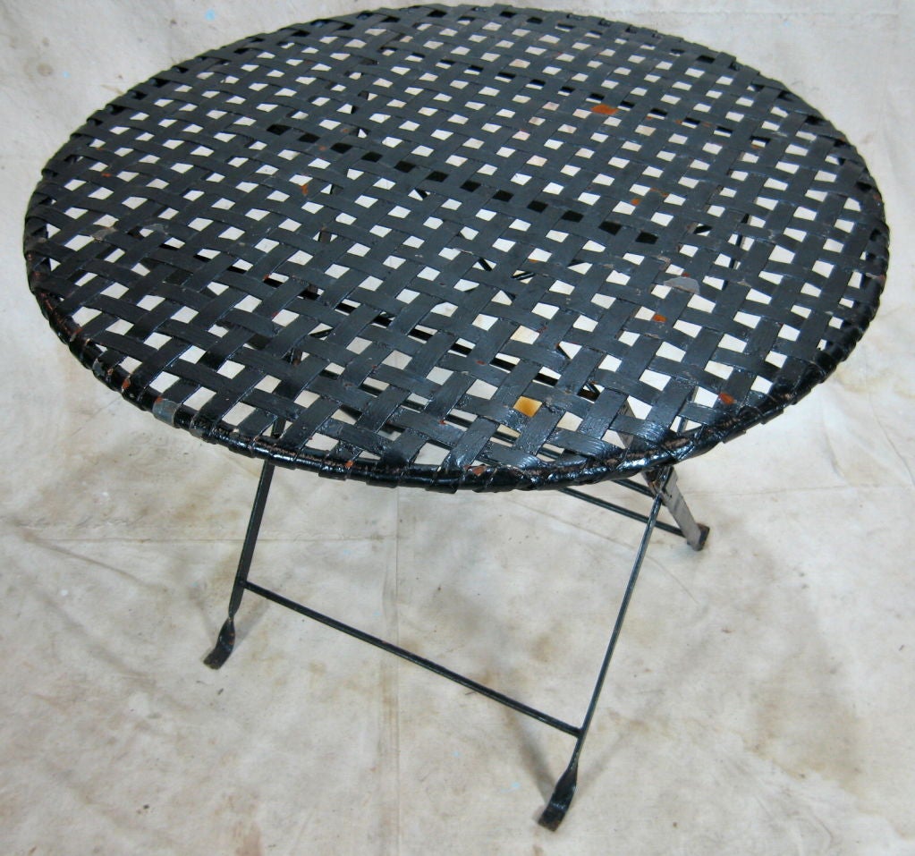 Folding Metal Garden Table For Sale at 1stDibs