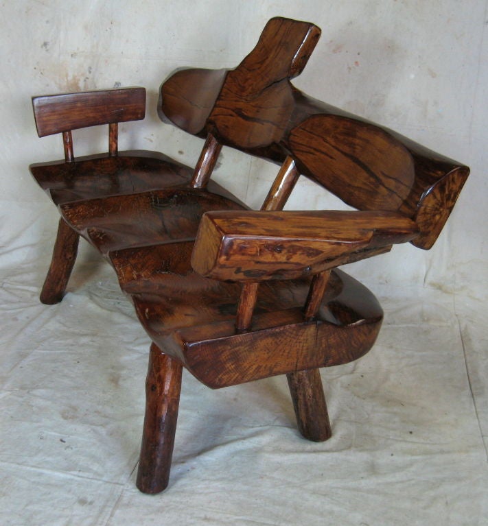 Wood Rustic Log Bench For Sale