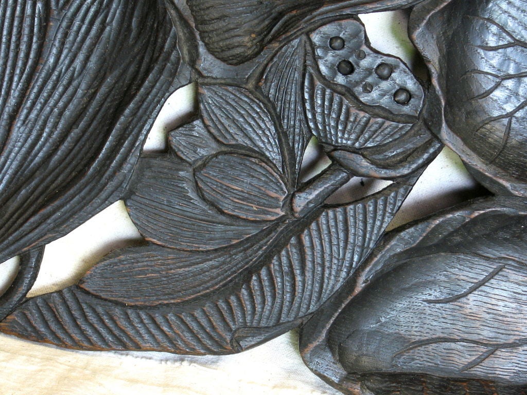 Japanese Carved Lotus Tray 2