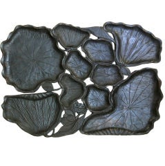 Japanese Carved Lotus Tray