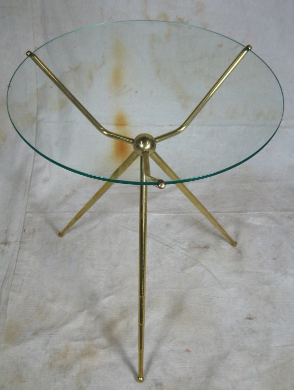 Brass Tripod Drinks Table