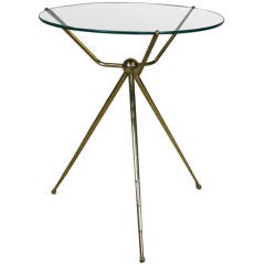 Brass Tripod Drinks Table