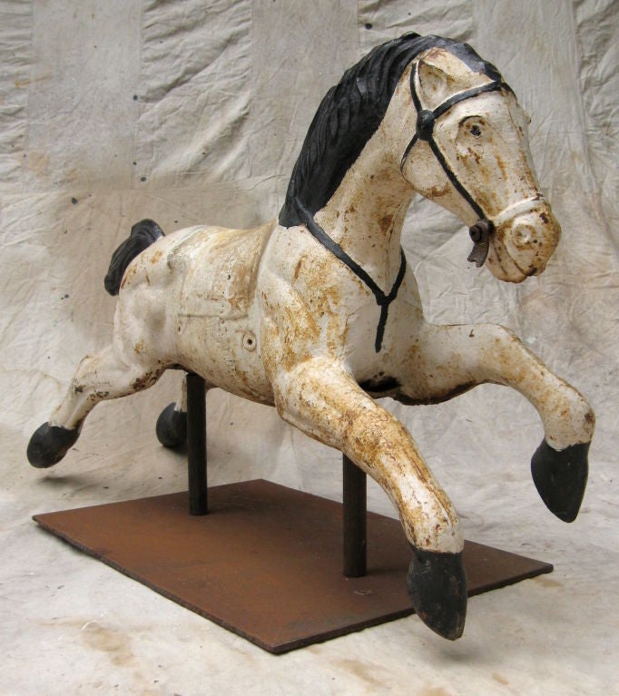 19th Century Cast Iron Carousel Horse