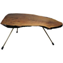 Carl Aubock Walnut Free Form Coffee Table