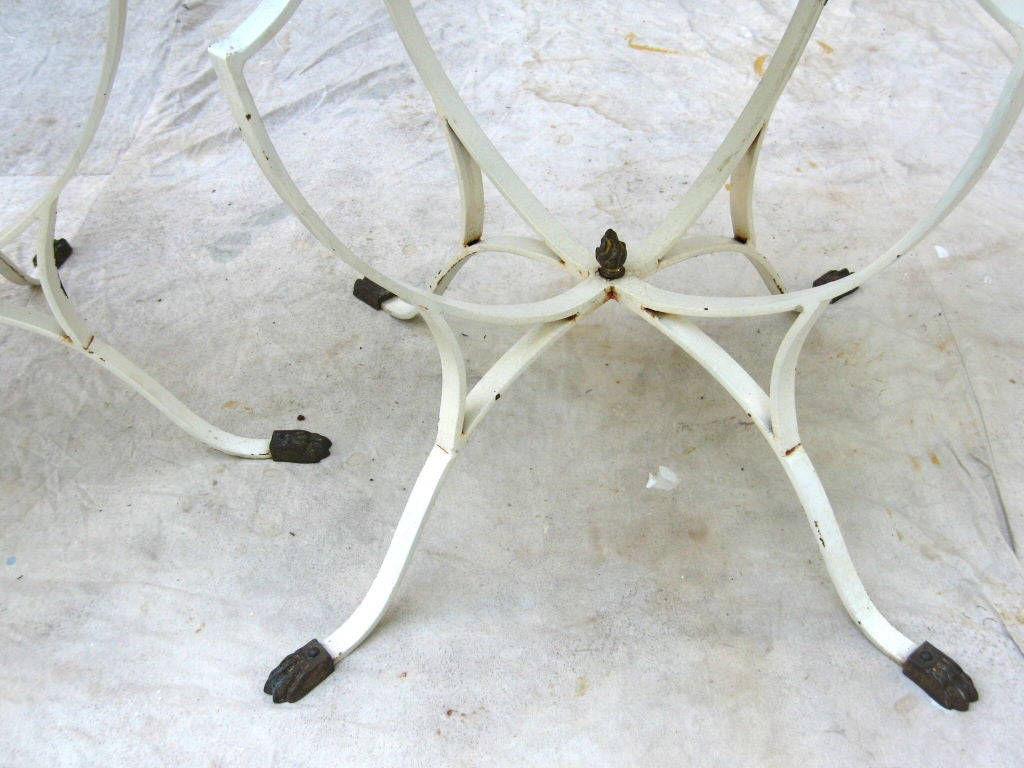 Pair Regency Iron End Tables with Swan Heads 4