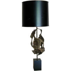 Abstract Brass Brutalist Lamp