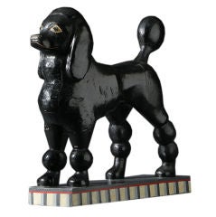 Black Wooden Standard Poodle