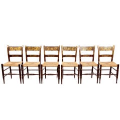 Set of American Decorated Chairs